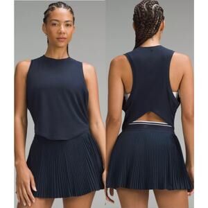 lululemon  Soft-Knit Crewneck Cropped Navy Tank Top 2